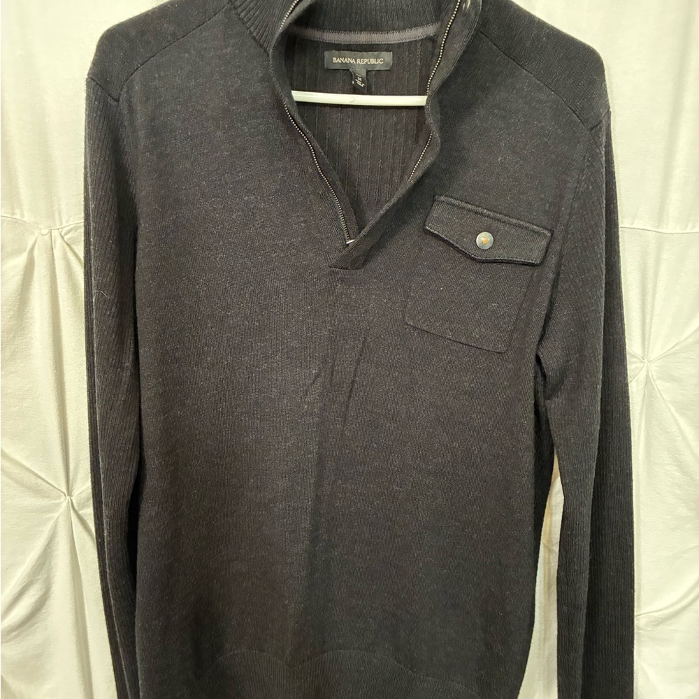 Lot of 2 Banana Republic Men's Merino Wool Sweaters